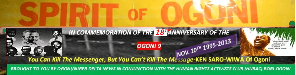 2013 OGONI9 REMEMBRANCE DAY: HURAC To Resume Activities Friday Nov. 1st.