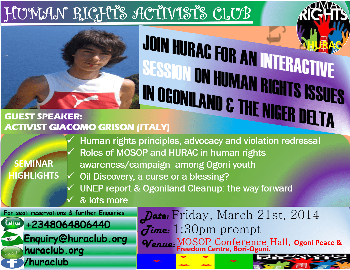 Upcoming Event: Interactive Session on Human Rights Issues in Ogoniland & the Niger Delta